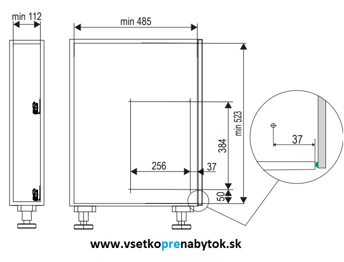   Výsuvný kôš K-Line, 2x polica
