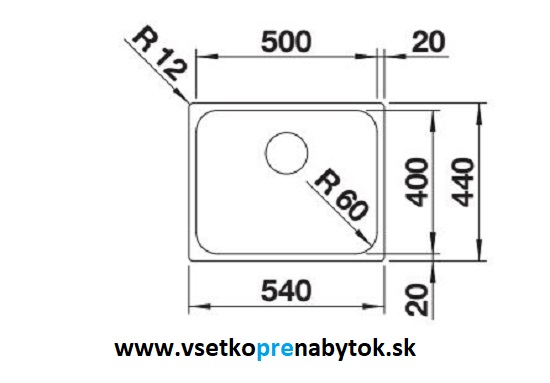 Nerezový drez SUPRA 500-IF