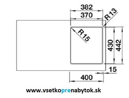 Nerezový drez SOLIS 340-IF