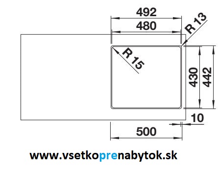 Nerezový drez SOLIS 450-IF