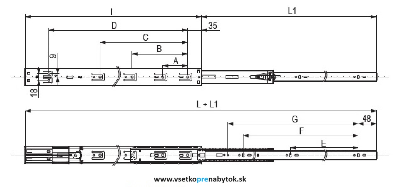   Guličkový celovýsuv StrongBall S3 s tlmením