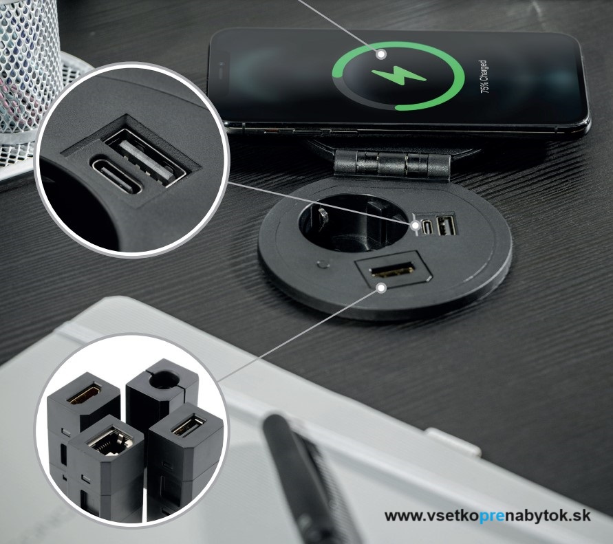 Elektrická zásuvka GTV CHARGER PLUS