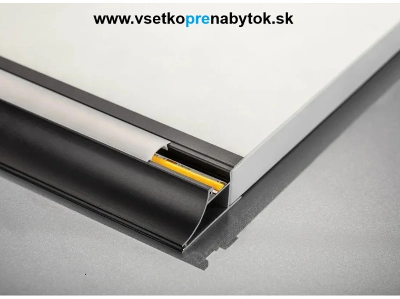 Úchytkový LED profil GLAX na hranu 3 m