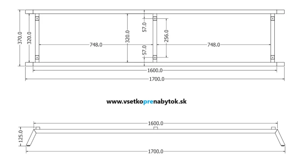 Podnož HAVANA TV TABLE, pod TV skrinku