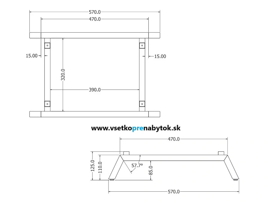 Podnož HAVANA BEDSIDE, pod nočný stolík