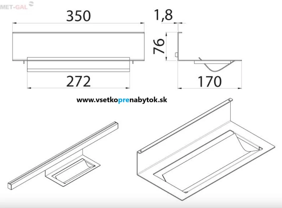   Závesná polička na papierovú rolku