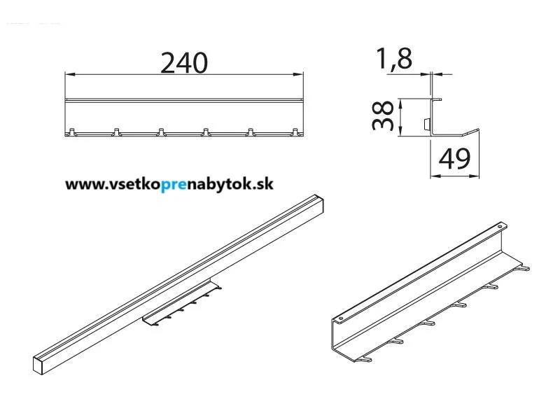   Závesná polička na naberačky RE-575