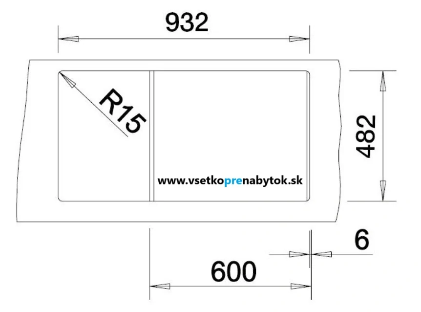 Nerezový drez TIPO XL 6 S s excentrom