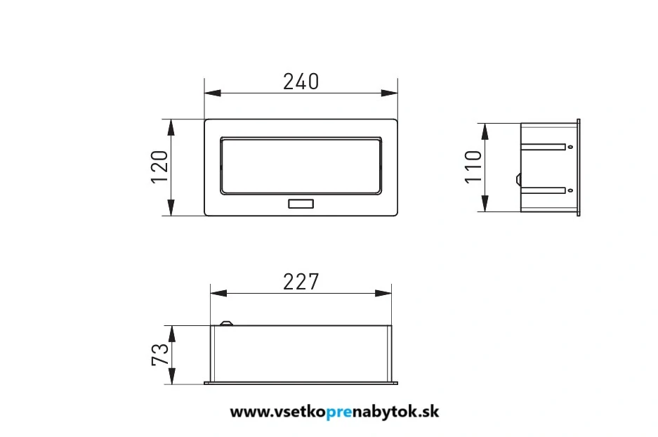 Elektrická zásuvka GTV, 2x220V + 2x USB A+C, RJ45 + HDMI