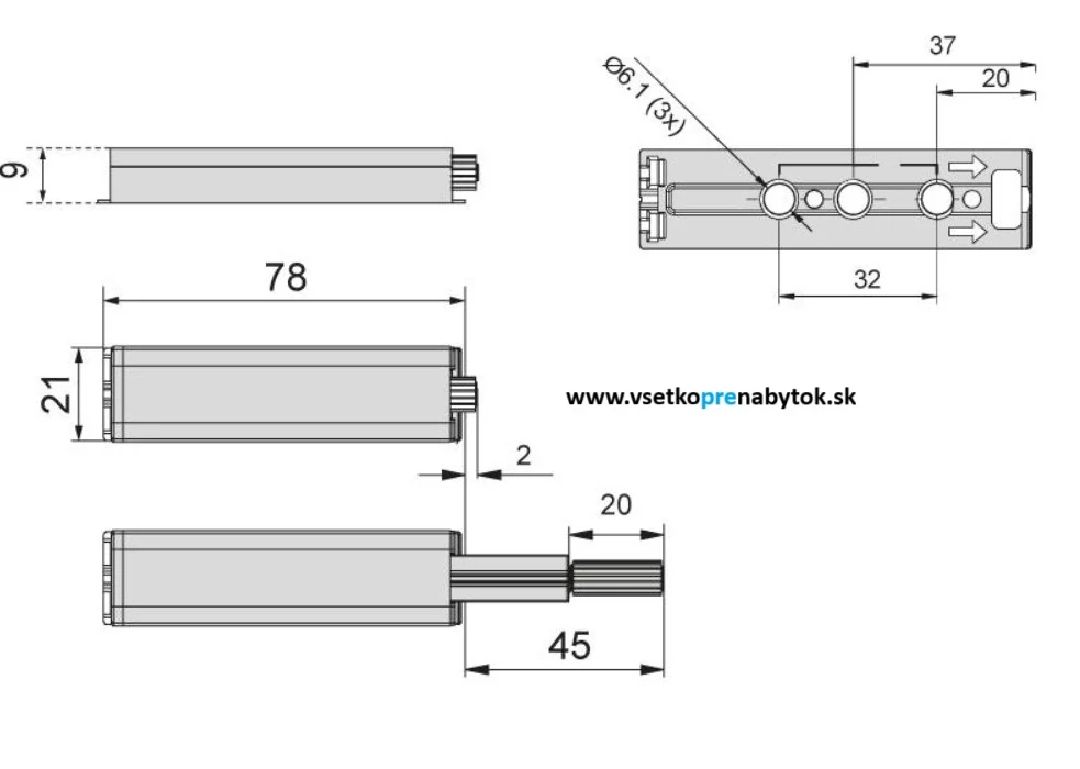 Push piest PG-063, so silikónom