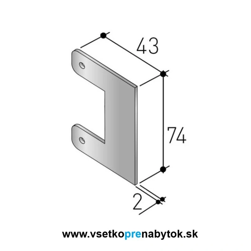 Záslepka D profilu GOLA LED "C" - kovová