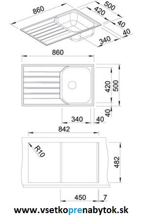 Nerezový drez LIVIT 45 S Salto