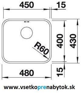 Nerezový drez SUPRA 450-U