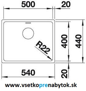 Nerezový drez ANDANO 500-U, InFino® výpusť