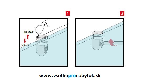 Policová podpera na sklo PEKI