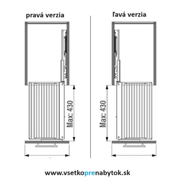 Kôš STARAX 350mm, 3x polica, plnovýsuv Blum