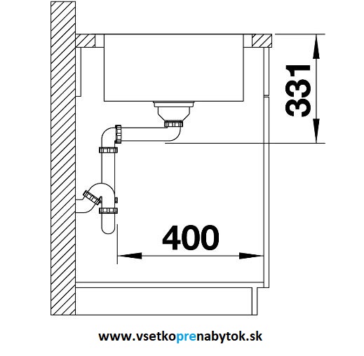 Nerezový drez LEMIS 45 S-IF