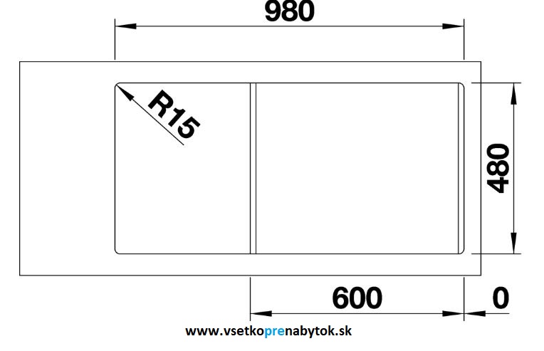 Nerezový drez LEMIS 6 S-IF