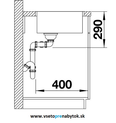 Nerezový drez ANDANO 340/340-IF, InFino® výpusť