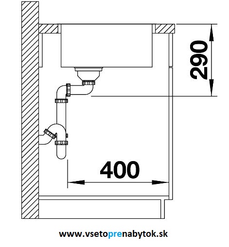 Nerezový drez ANDANO 700-IF, InFino® výpusť