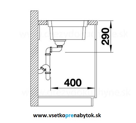 Nerezový drez ETAGON 500-IF s koľajničkami, InFino® výpusť
