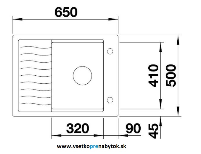 Silgranit drez ELON 45 S s posuvnou odkvapkávacou mriežkou