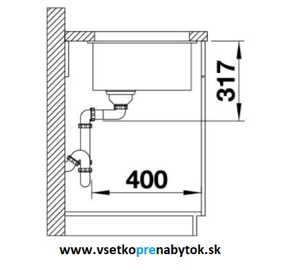 Silgranit drez ETAGON 500-U s koľajničkami