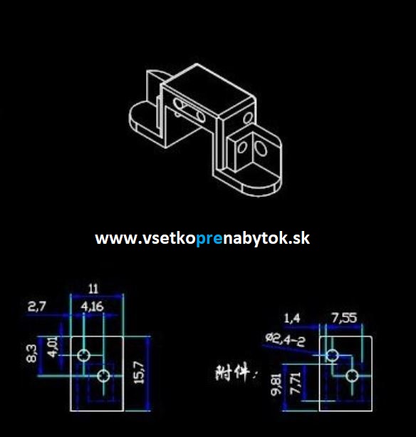 Záves STRONG pre ALU rám - klip s tlmením