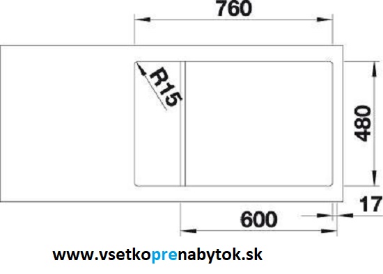 Nerezový drez DINAS XL 6 S Compact