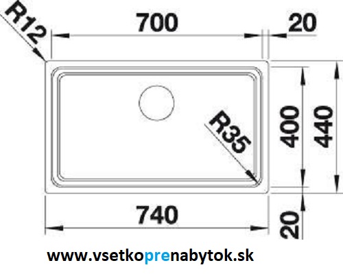 Nerezový drez ETAGON 700-IF s koľajničkami
