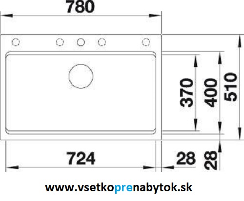 Silgranit drez ETAGON 8 s koľajničkami