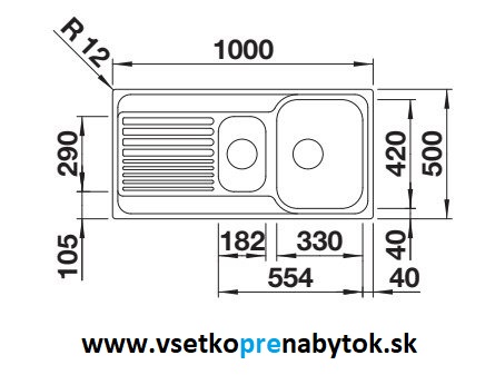 Nerezový drez TIPO II 6 S