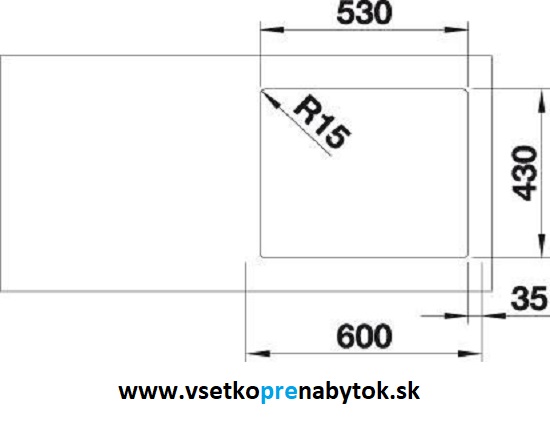 Nerezový drez SUPRA 500-IF