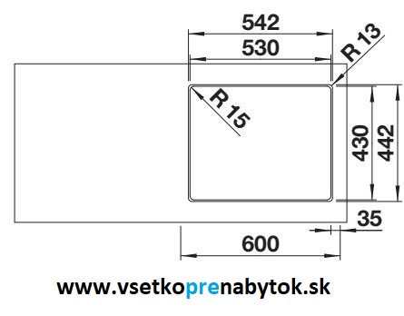 Nerezový drez SOLIS 500-IF