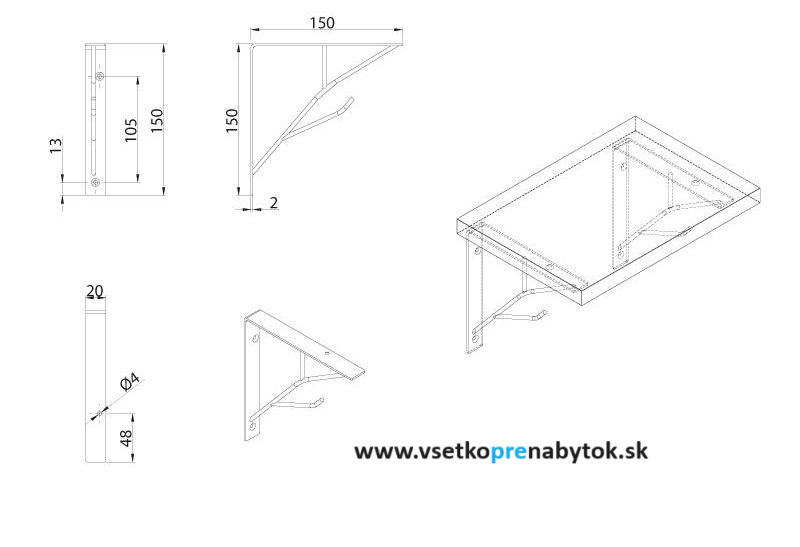 Konzola police LOFT WM-1009