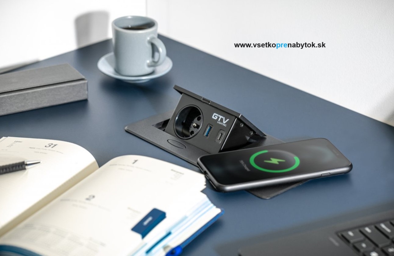 Elektrická zásuvka AVARO, 1x220V + 2xUSB