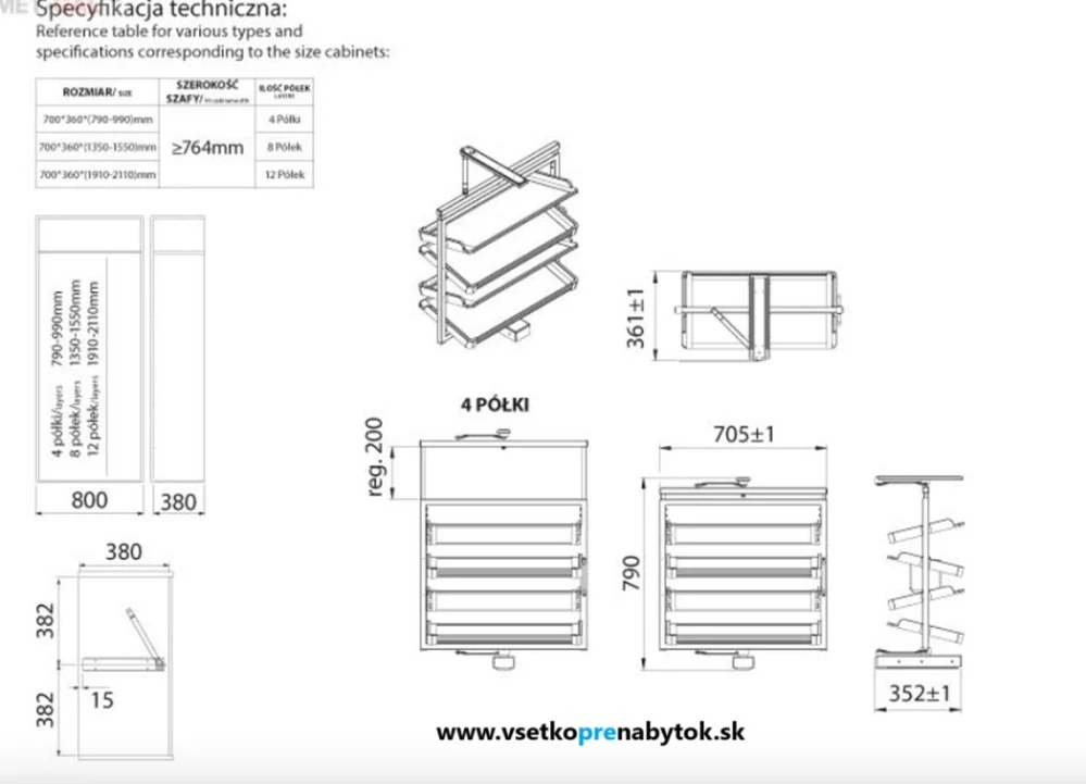 Otočný kôš na topánky WB-671