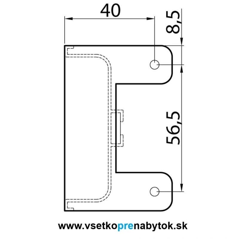 Záslepka D profilu GOLA LED "C" - kovová
