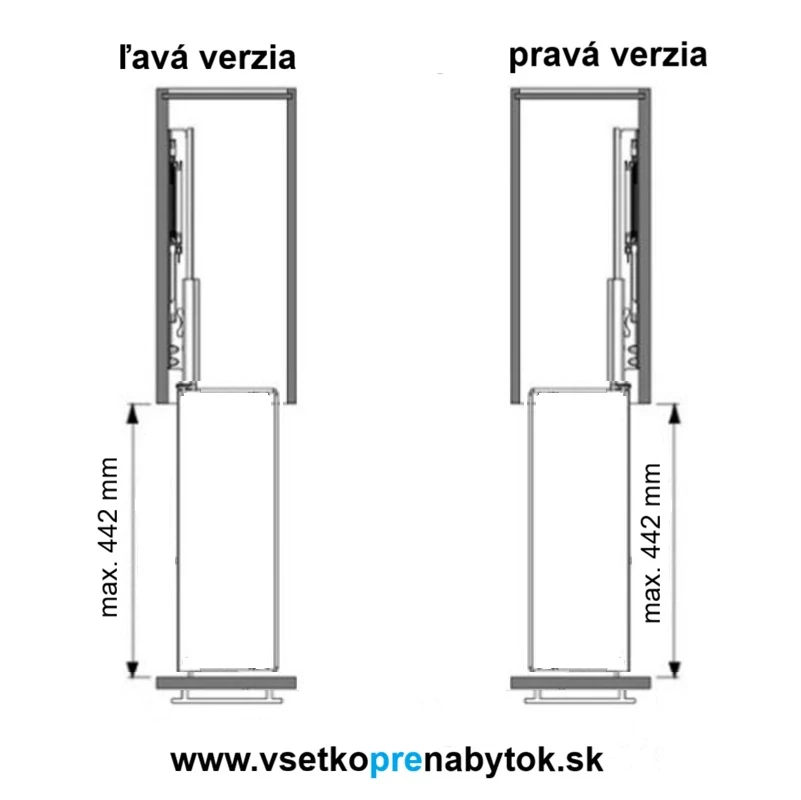 Výsuvný kôš GTV Movix PRO, 2x polica, šírka skrinky 200 mm, pravá verzia