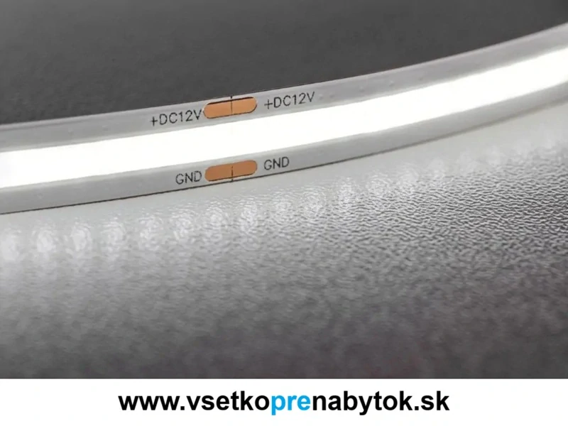 LED pás COB GTV 10W/m, 24V, šírka 8mm, návin 5 m