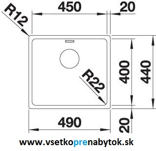 Nerezový drez ANDANO 450-IF, InFino® výpusť