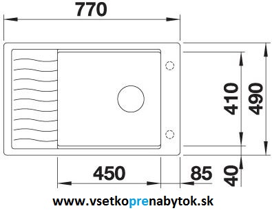 Silgranit drez ELON XL 6 S s posuvnou odkvapkávacou mriežkou