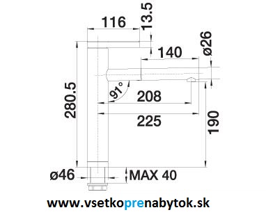 Vodovodná batéria LINEE-S so sprškou