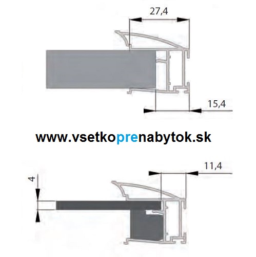 Úchytový profil CARO