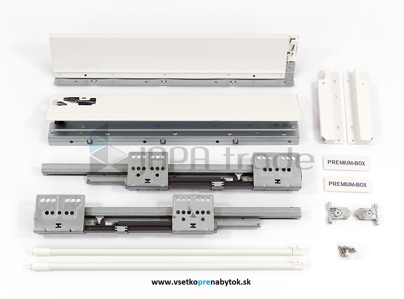 Sada Premium-Box, H-164mm okr. reling, výsuv 35 kg s tlm.