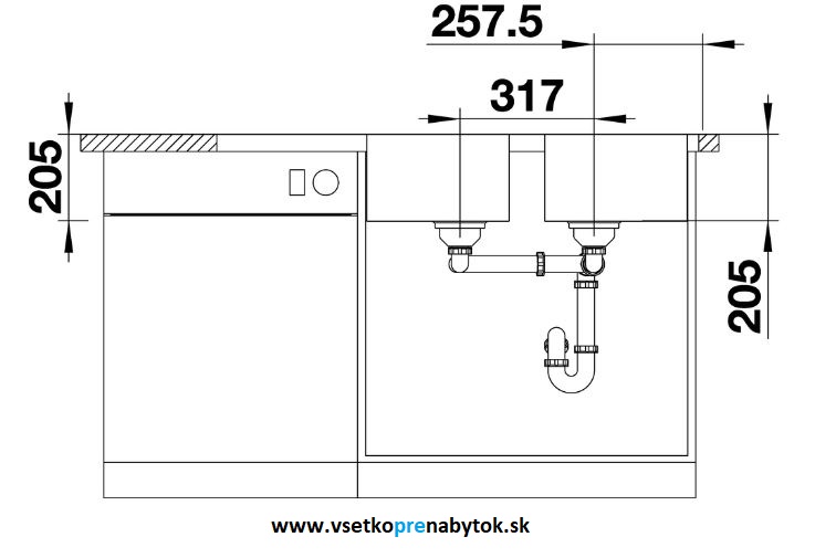 Nerezový drez LEMIS 8 S-IF