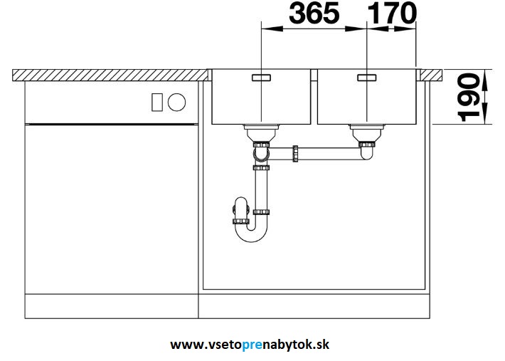 Nerezový drez ANDANO 340/340-IF, InFino® výpusť