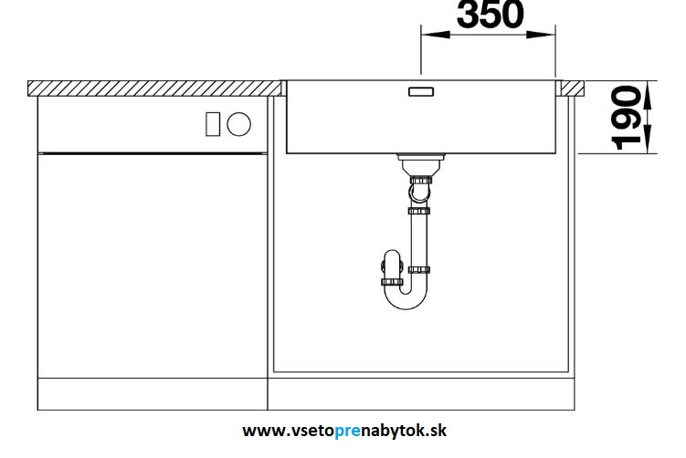 Nerezový drez ANDANO 700-IF, InFino® výpusť