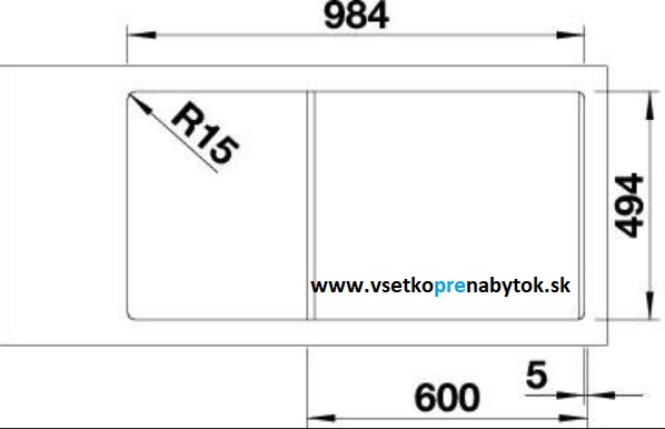 Silgranit drez COLLECTIS 6 S s excentrom a miskou