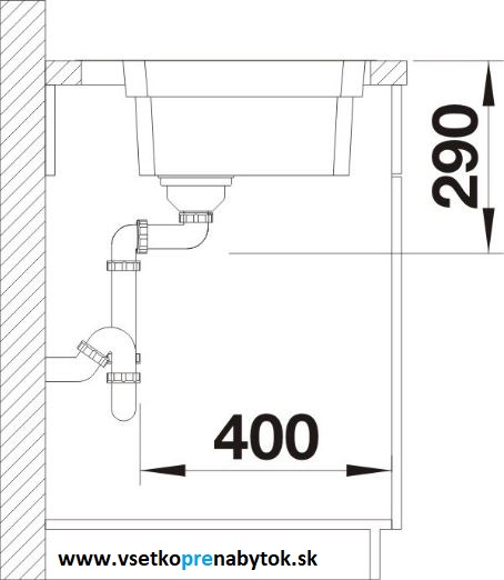 Nerezový drez ETAGON 500-IF/A s koľajničkami, InFino® výpusť s exc. ovládaním
